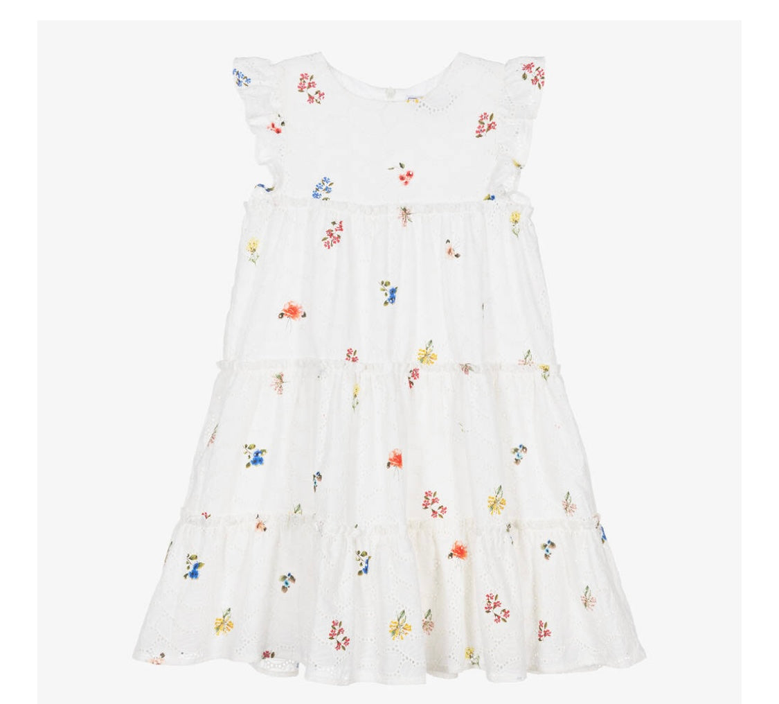 Tartine Sleeveless Flower Eyelet Dress