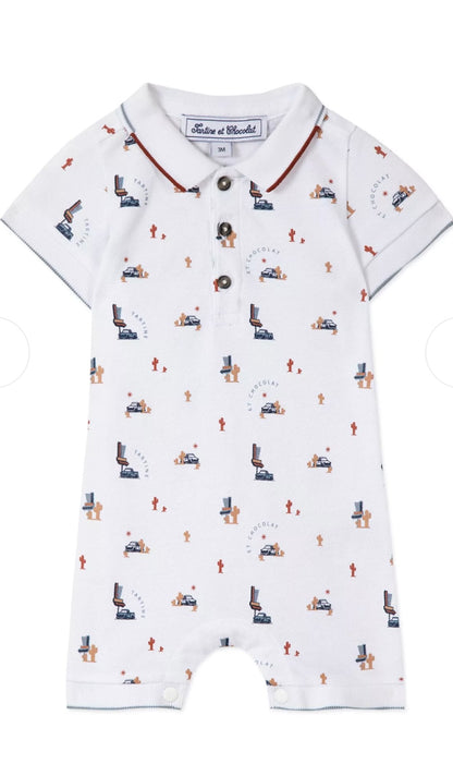 Tartine Cactus Print Baby Romper