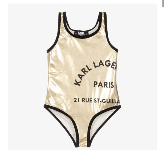 Karl Lagerfeld 21 Rue Street Print Swimsuit
