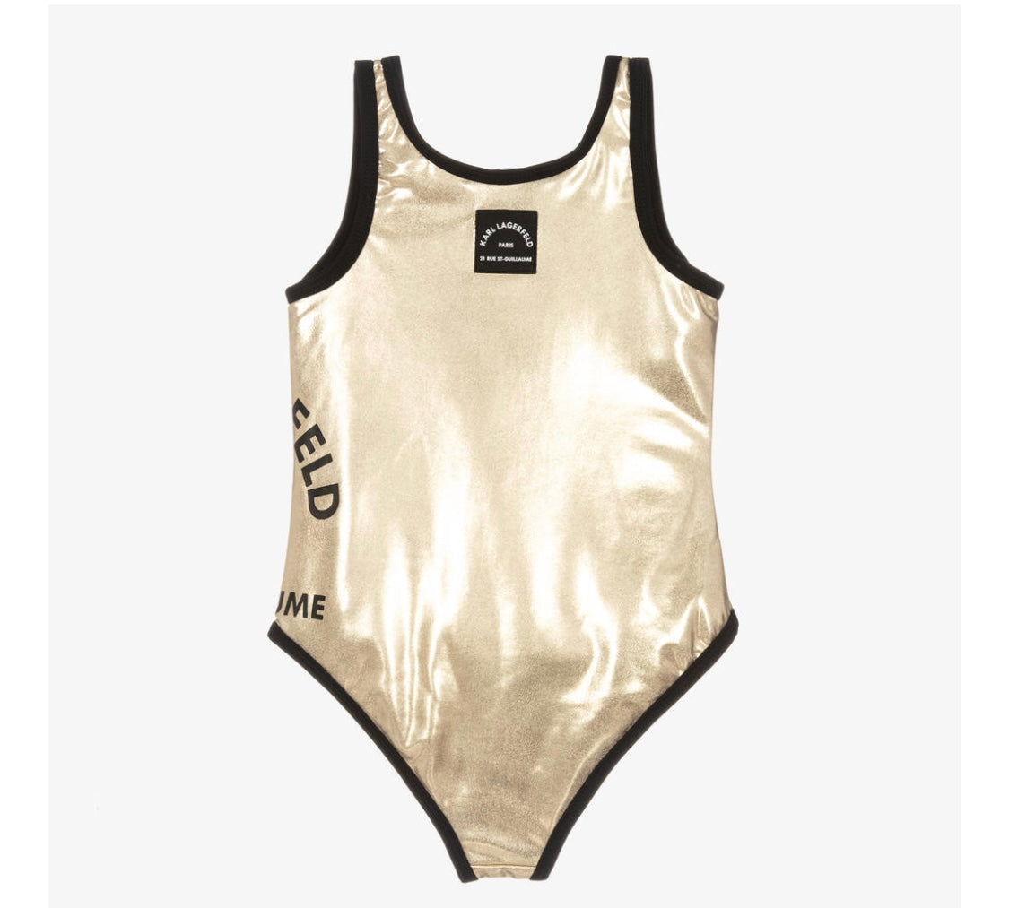 Karl Lagerfeld 21 Rue Street Print Swimsuit