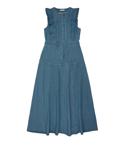 Coco Blanc Denim Maxi Zipper Dress