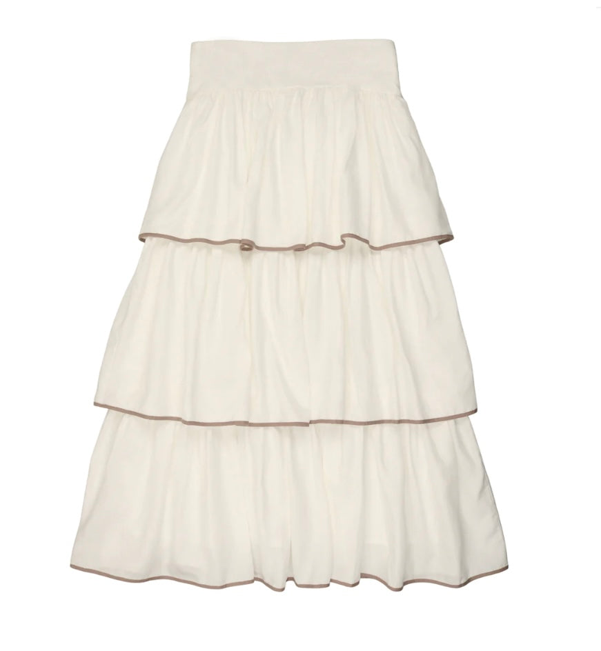 Coco Blanc Ruffled Skirt