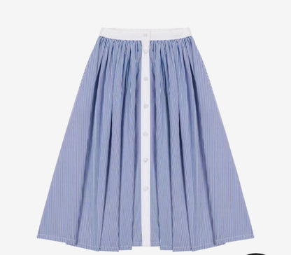 Philosophy Striped Top & Skirt Outfit