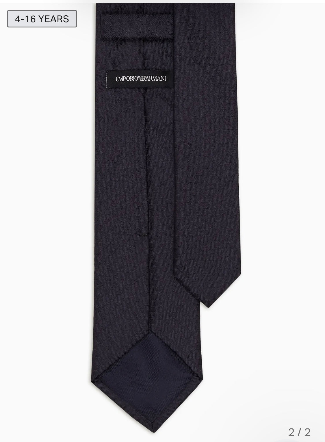 Armani Junior Boy's Woven Tone on Tone Tie