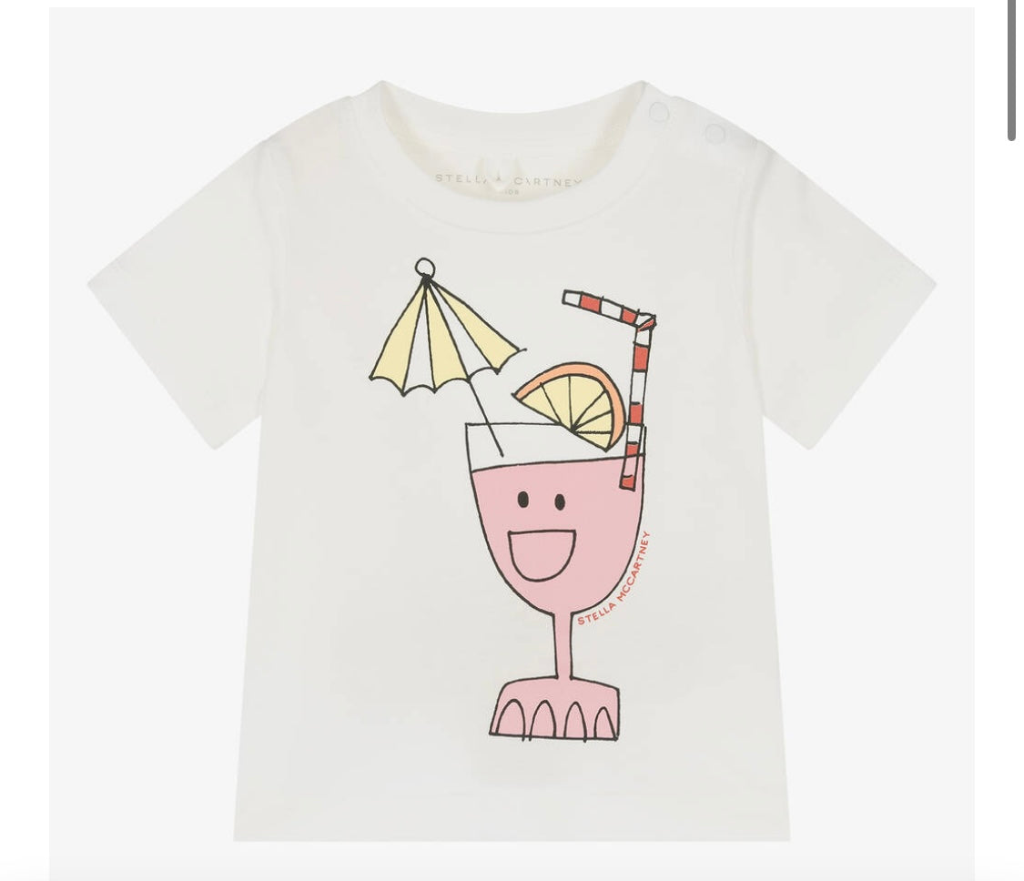 Stella McCartney Baby Girl's SS Cocktail Print T-shirt