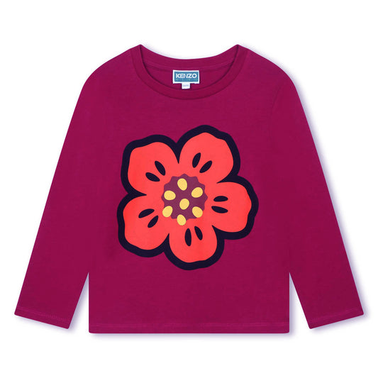 Kenzo LS Poppy Flower Print T-shirt