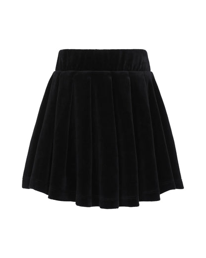 Little Parni Velour Pleated Skirt