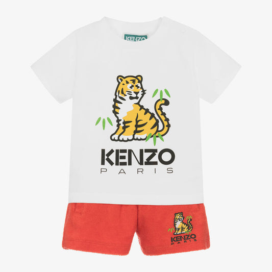 Kenzo Tiger T-shirt & Terry Shorts Outfit