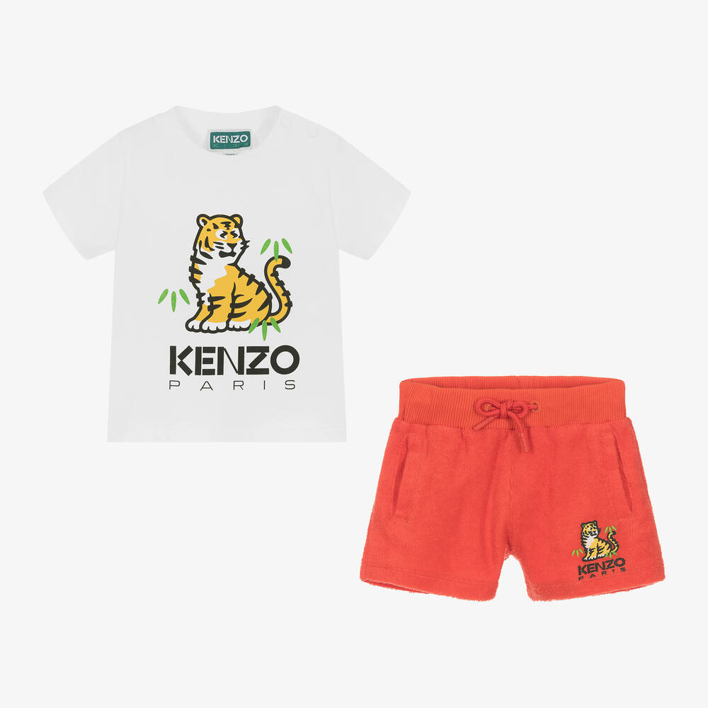 Kenzo Tiger T-shirt & Terry Shorts Outfit