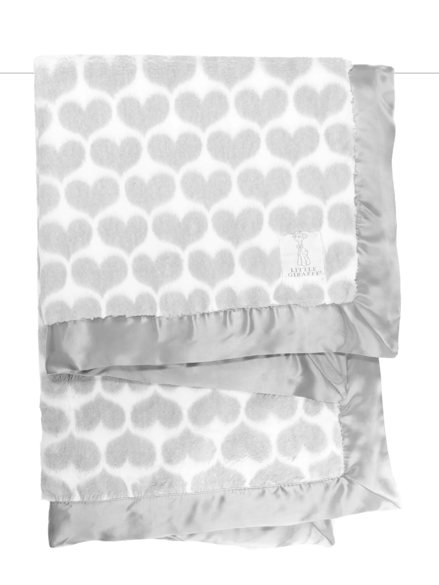 Little Giraffe Luxe Heart Army Baby Blanket