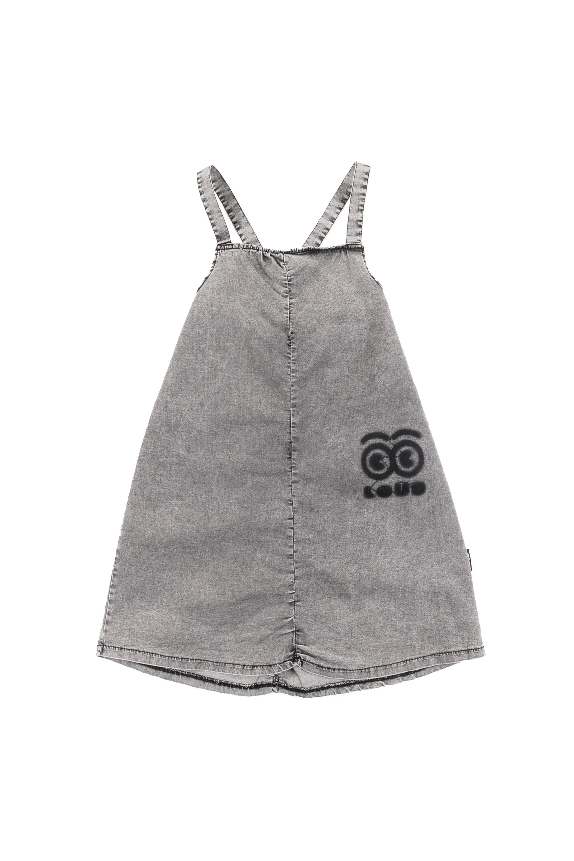 Loud Apparel Sleevless Denim Learn Dress Light Grey Wash / 2A