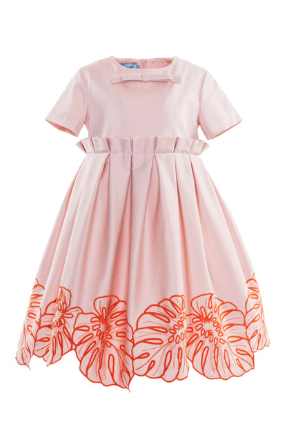Mimisol Leaf Embroidery Dress