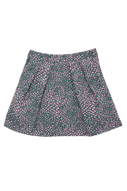 Mimisol Flower Embellished T-shirt & Jacquard Skirt Set