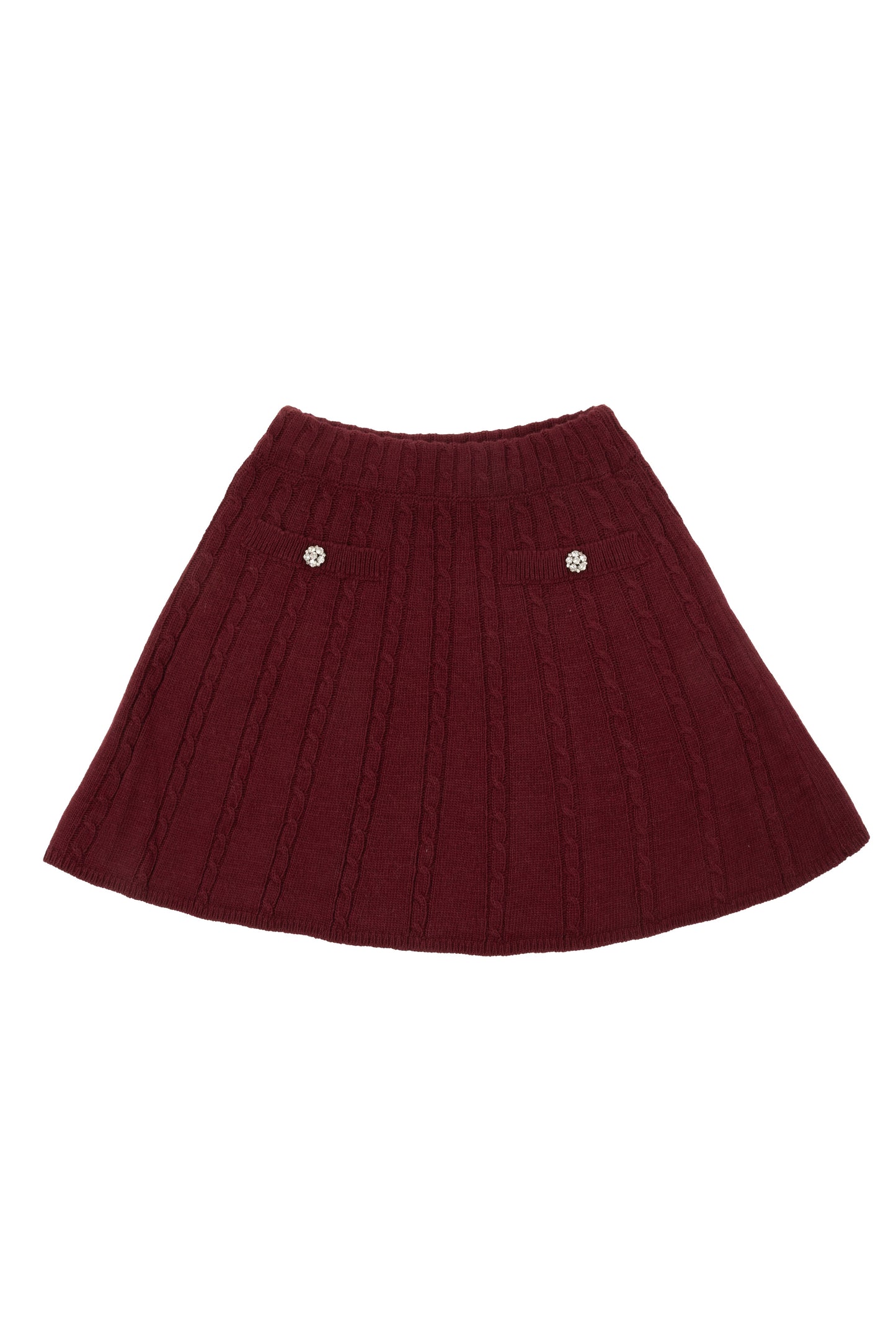 Mimisol Embellished Sweater & Wool Knit Skirt Set