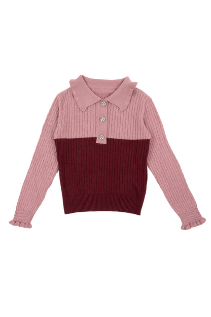 Mimisol Embellished Sweater & Wool Knit Skirt Set