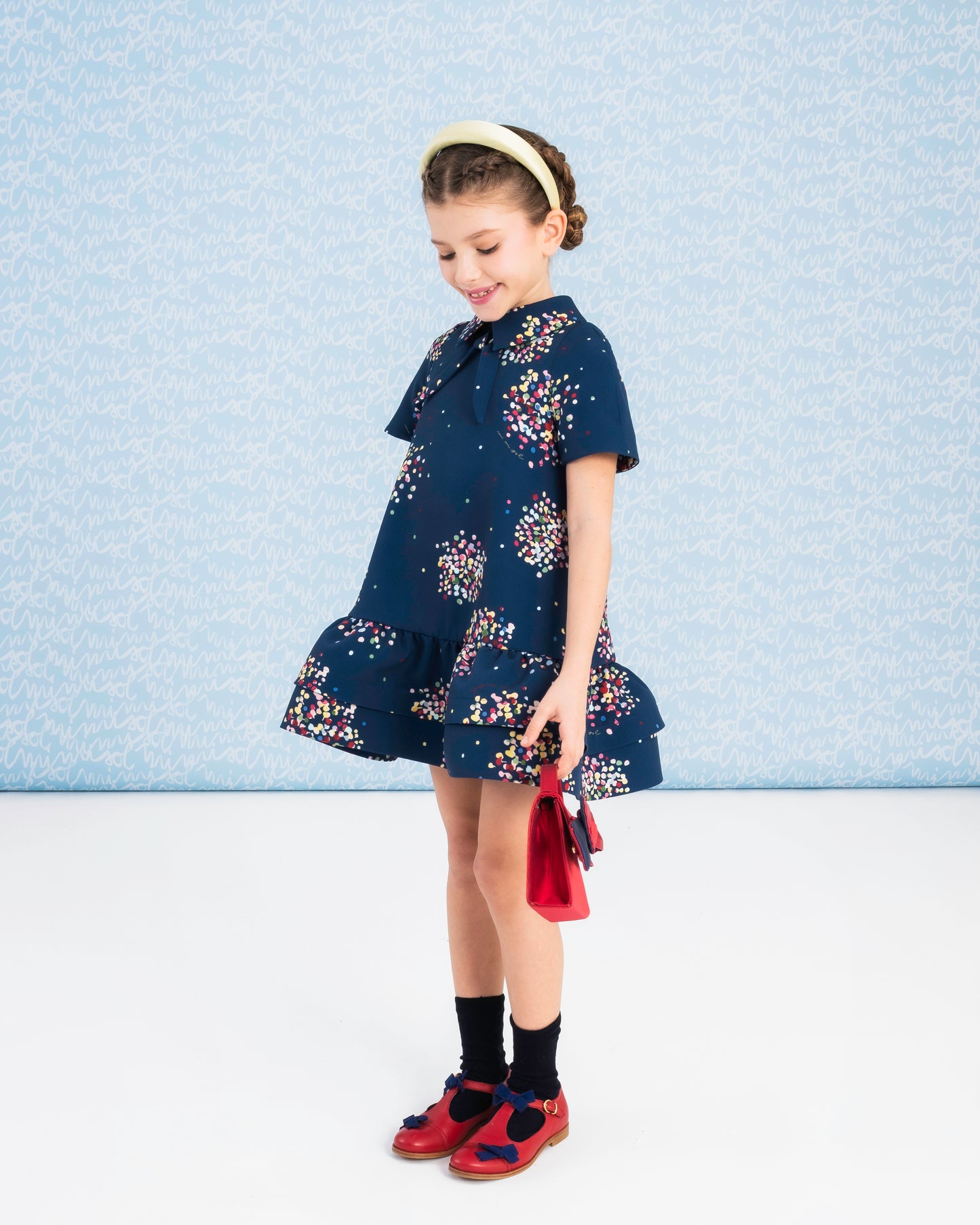 Mimisol Firework Print Long Dress
