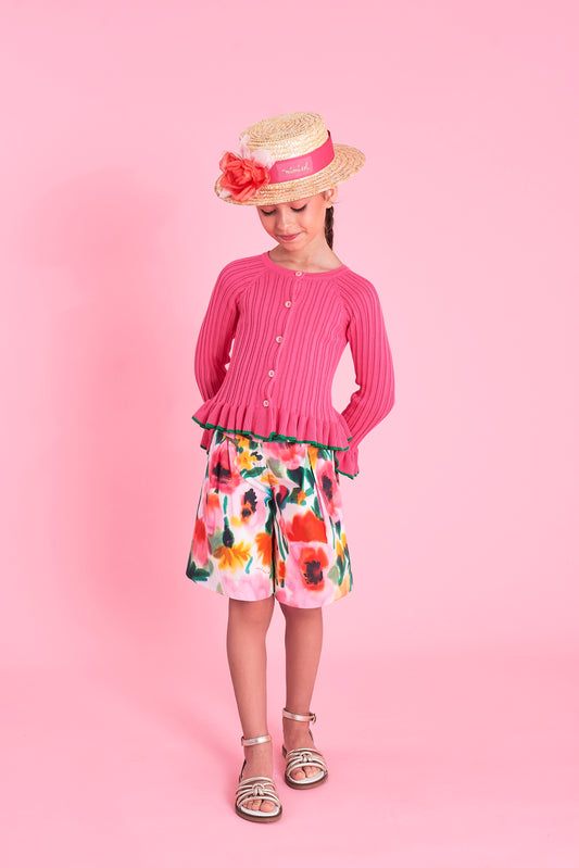 Mimisol Long Floral Print Skirt