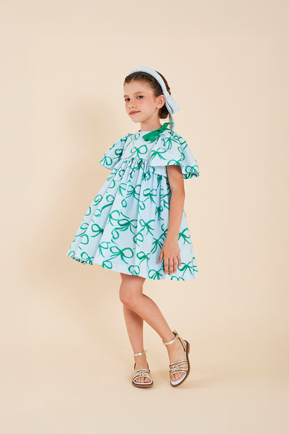 Mimisol Bow Print Cotton Dress