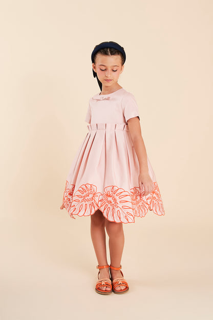 Mimisol Leaf Embroidery Dress