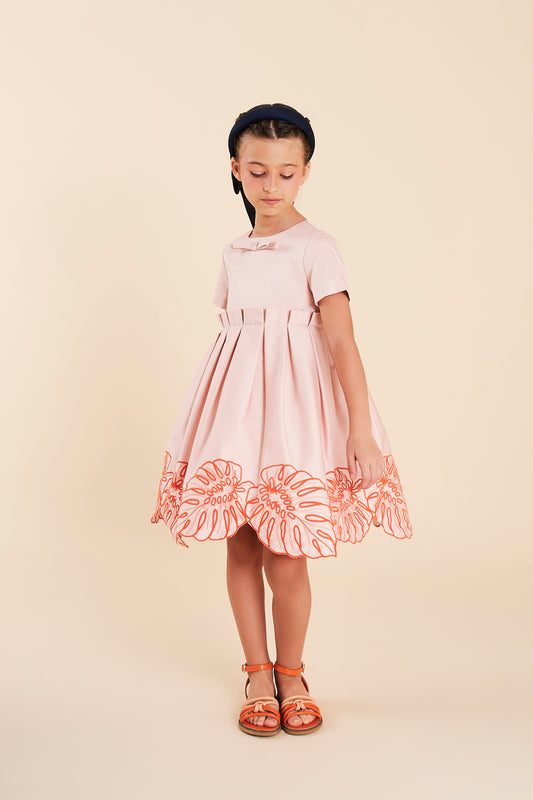 Mimisol Leaf Embroidery Dress