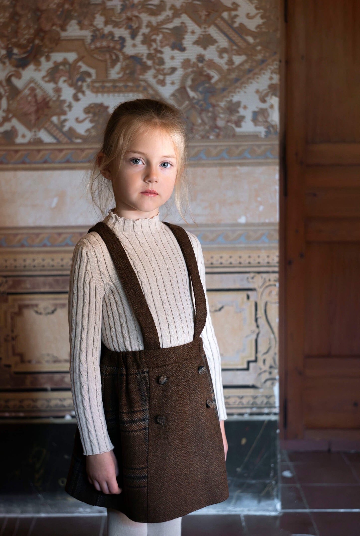 Popelin Velvet Dungaree & Perkins Sweater Outfit