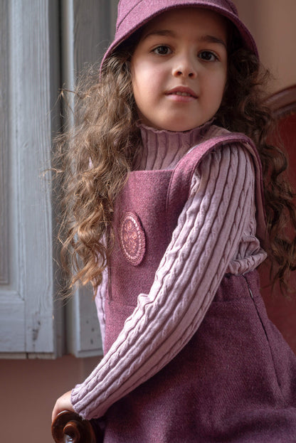 Popelin Embroidery Woolen Dress