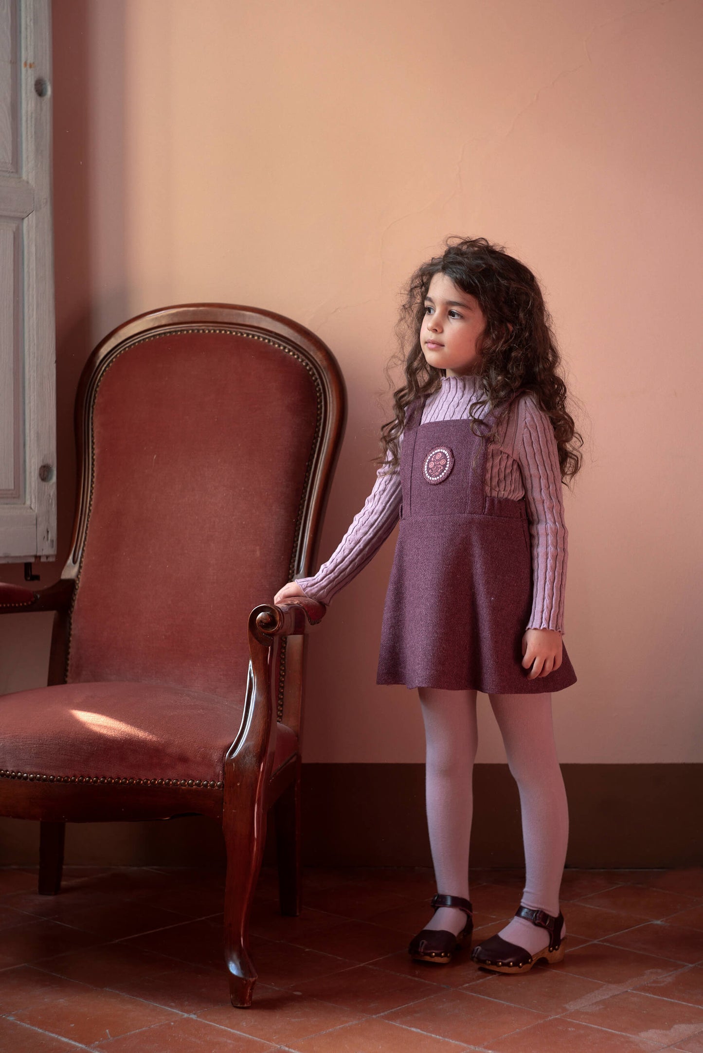 Popelin Embroidery Woolen Dress