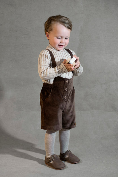 Popelin Velvet Dungaree & Perkins Sweater Outfit