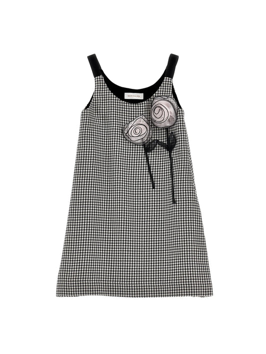 Monnalisa Sleeveless Herringbone Dress