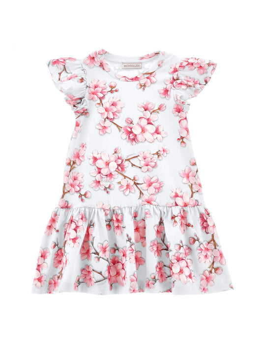 Monnalisa Flower Print Jersey Dress