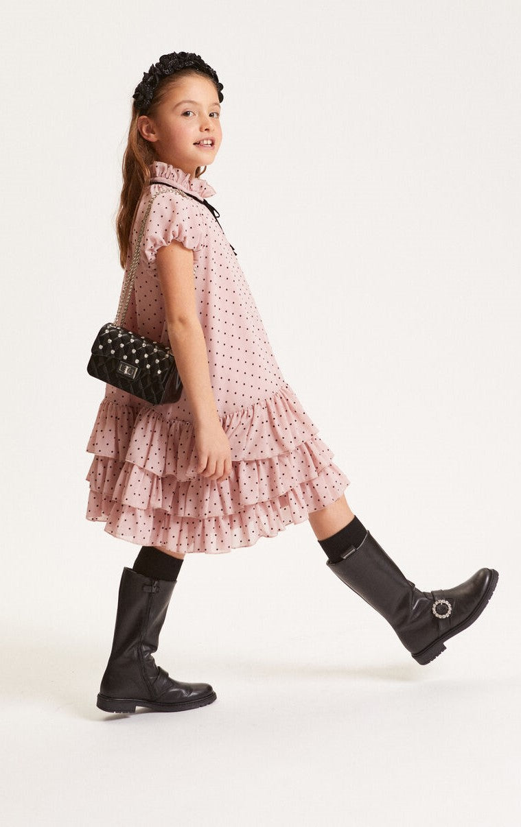 Monnalisa Georgette Mini Dot Dress | Tuesday's Child