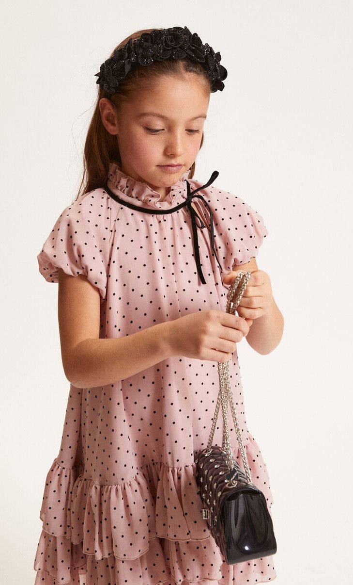 Monnalisa Georgette Mini Dot Dress | Tuesday's Child