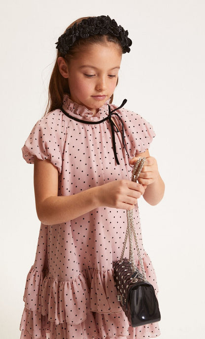 Monnalisa Georgette Mini Dot Dress | Tuesday's Child