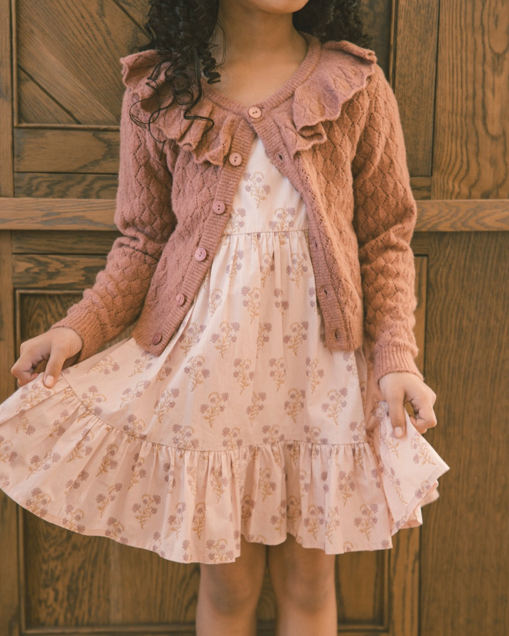 Noralee Ruffle Cardigan Sweater