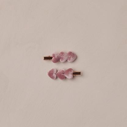 Noralee Velvet Heart Clips | tuesday's child