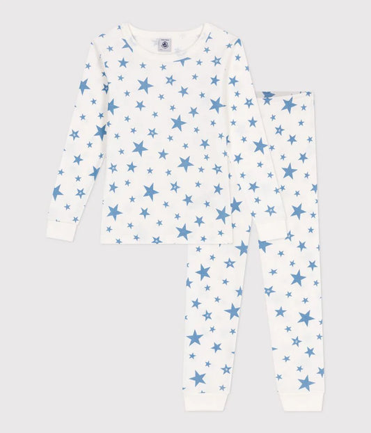 Petit Bateau Boy's LS Stars Print Loungewear
