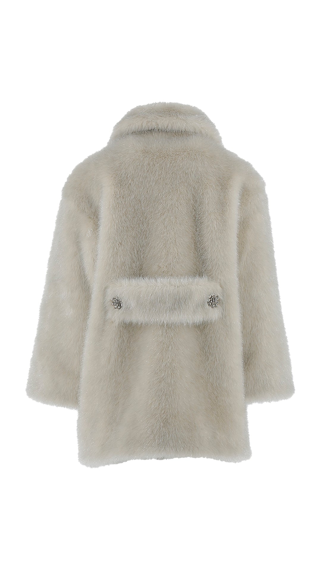 Philosophy Jewel Buttons Faux Fur Jacket