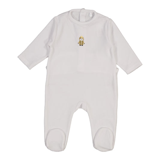 Les Lutins Lutin Print Velour Footie