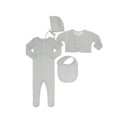 Little Parni Baby Stretchy w/ Velour Cardigan