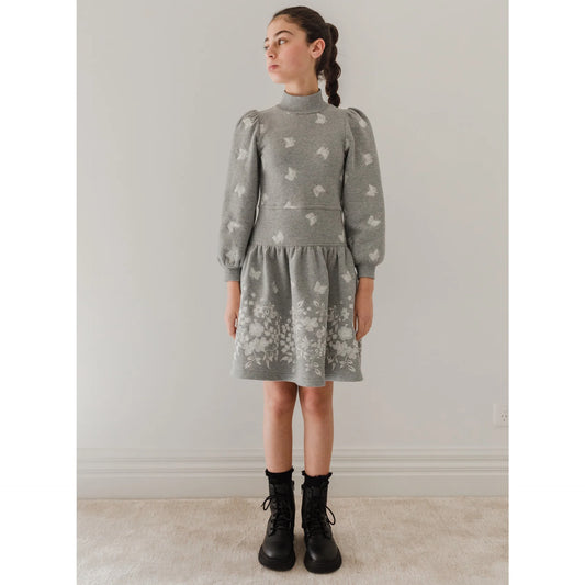 Petite Amalie Embroidered Butterfly Sweat Dress