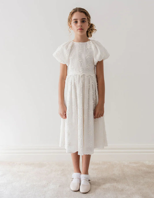 Petite Amalie Embroidered Tie Back Dress