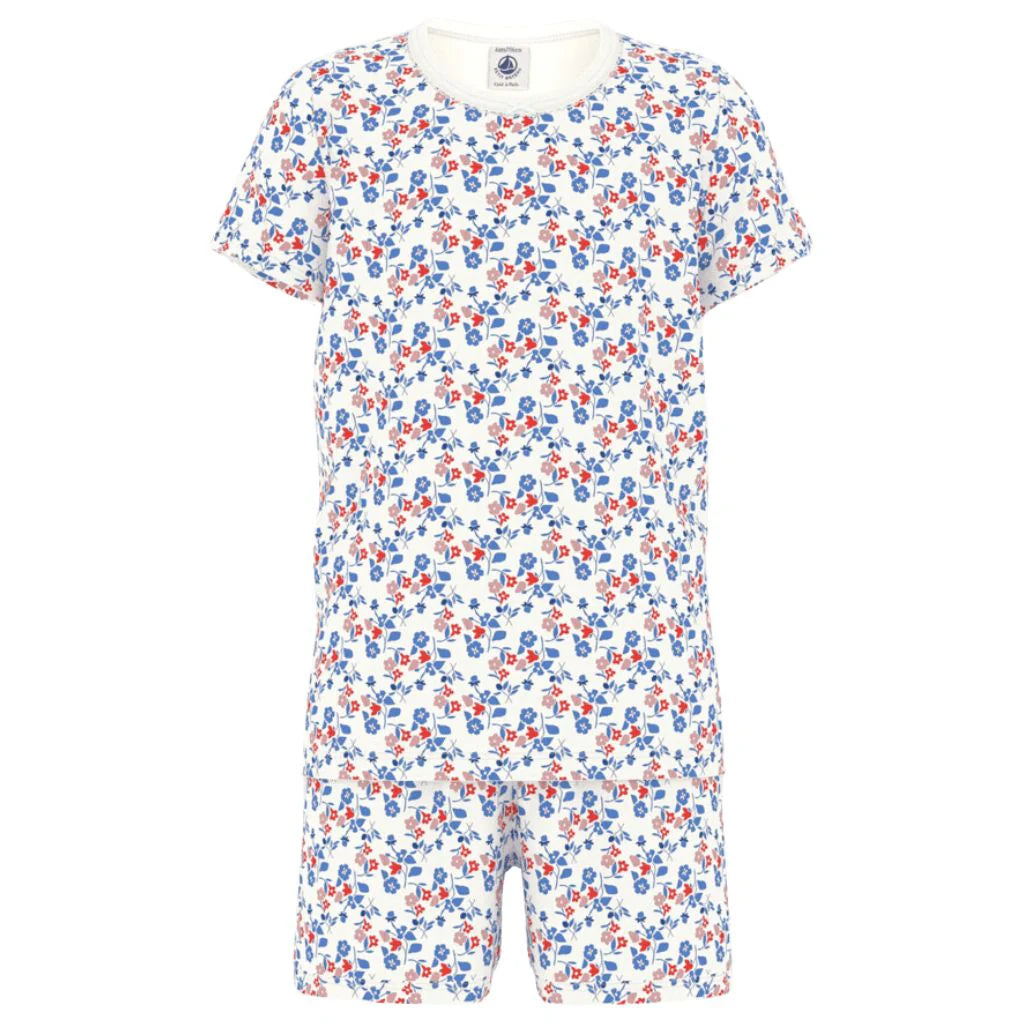 Petit Bateau Girl's SS Little Flowers Loungewear