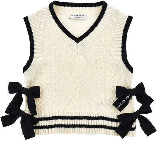 Philosophy Knit Bow Vest