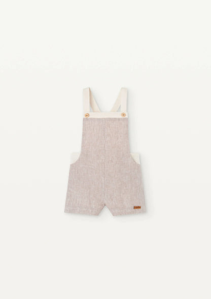 Popelin Linen Contrast Dungaree