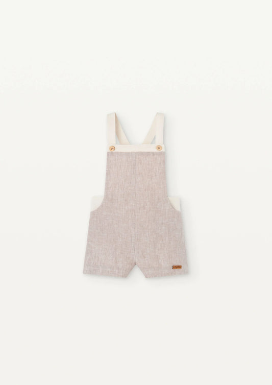 Popelin Linen Contrast Dungaree