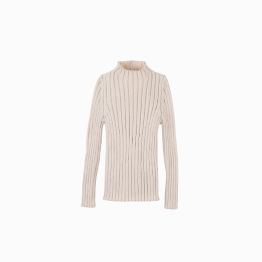 Popelin Funnel Collar Ribbed Jersey | Tuesda's Child