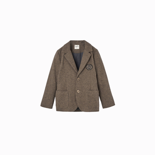 Popelin Micro Herringbone Blazer | Tuesda's Child
