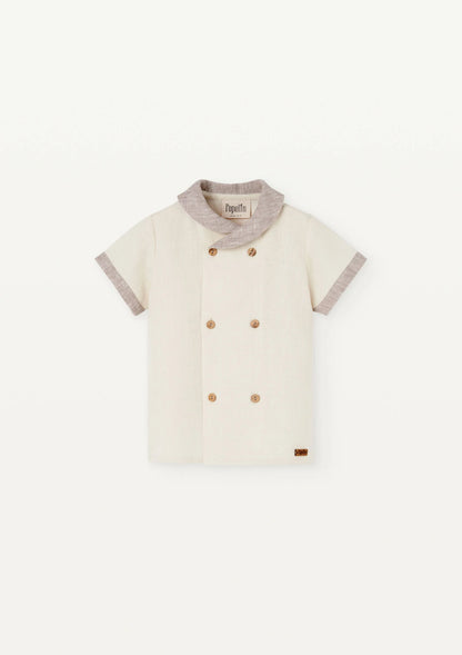 Popelin Double Breasted Linen Outfit