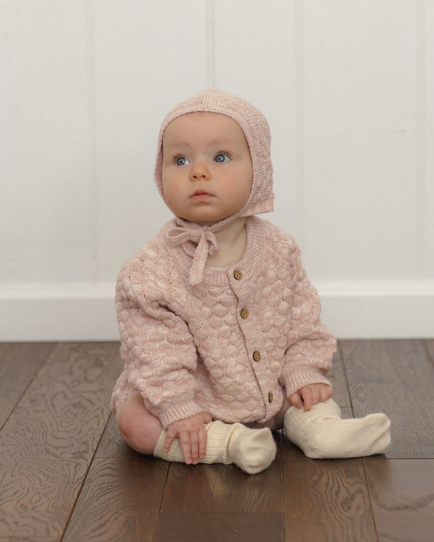 Quincy Mae Bubble Knit Cardigan