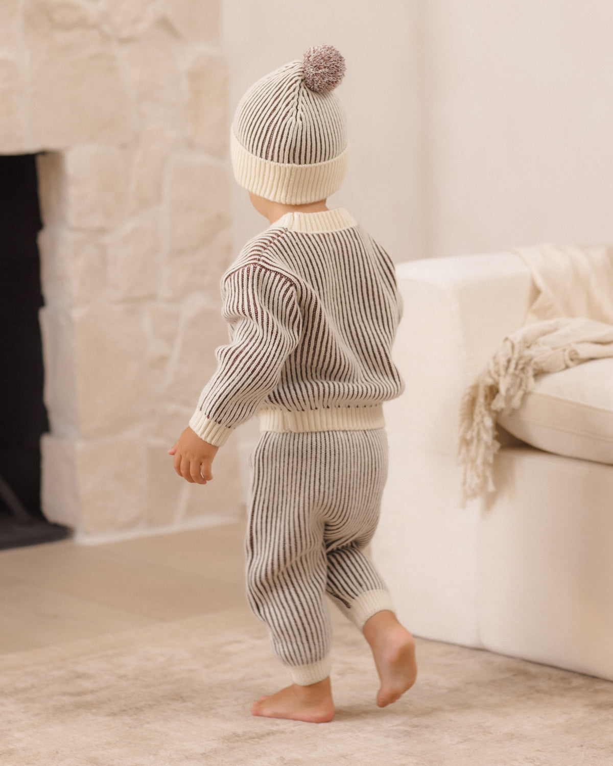Quincy Mae Chunky Knit Sweater & Pant Outfit